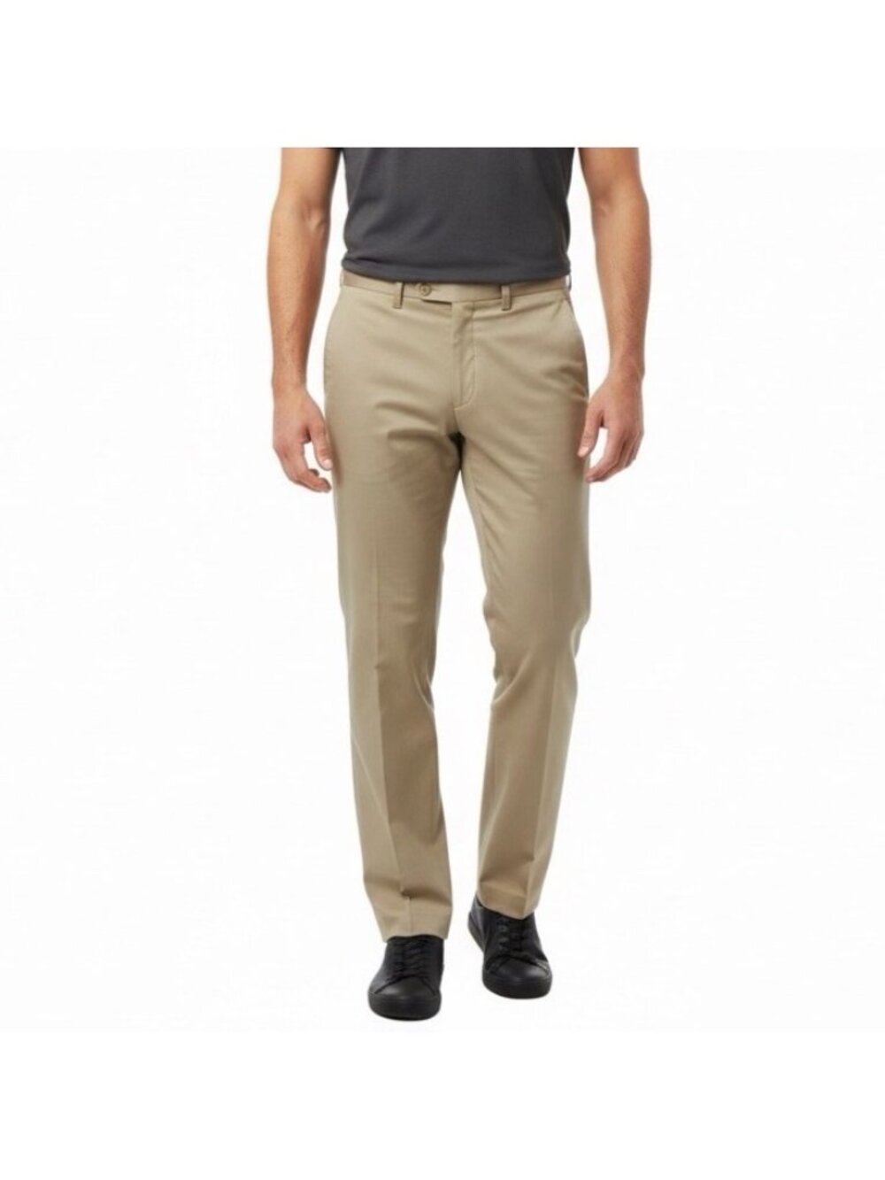 Lauren Ralph Lauren Mens Camel Wool Cashmere Flat-Front Dress Pants Sz 33W / 30L